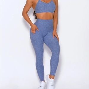 Bombshell Sportswear Curves Leggings Sky Blue Size XS